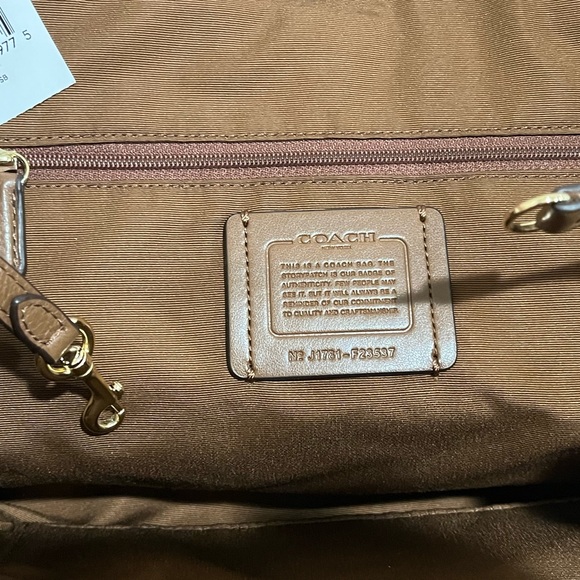 Authentic COACH Small Lexy Pebbled Leather Shoulder Bag EUC! # 23537 Saddle - Picture 10 of 12